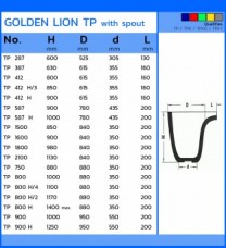 Crucible goldenlion spec TP with spout ntnthai